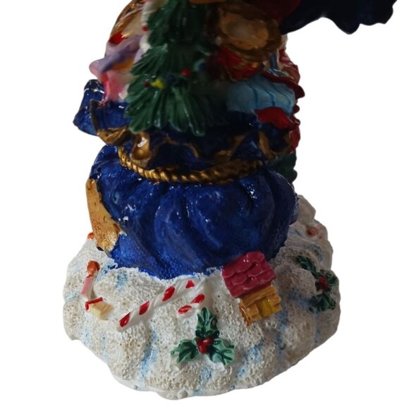 Vintage Christmas Bear Figurine Candle Holders With Green Goblets - Set Of 2 6.5 - Picture 7 of 9